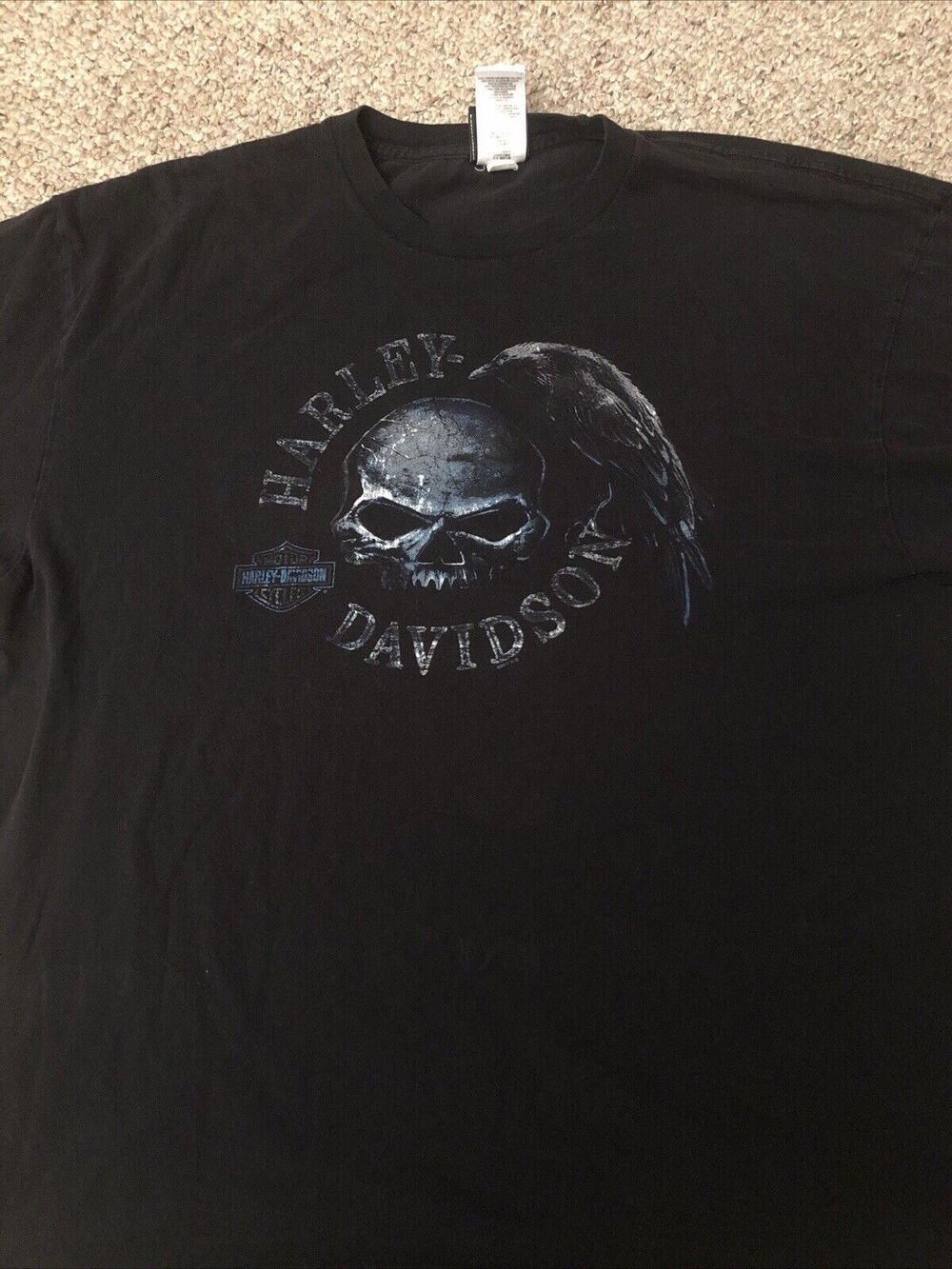 Harley Davidson 2014 Skull Bird T shirt Badass 2xl South East Ohio Black